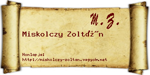 Miskolczy Zoltán névjegykártya