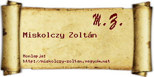 Miskolczy Zoltán névjegykártya