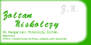 zoltan miskolczy business card